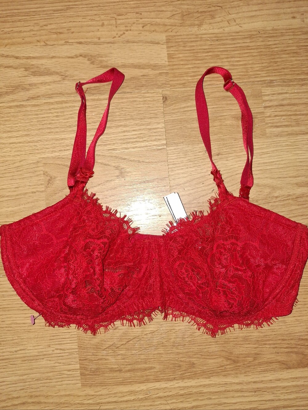 Victoria's Secret red lace bra